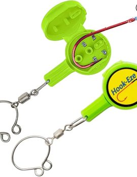 HOOK-EZE Fishing Knot Tying Tool | Protect from Fish Hooks | Tie Fishing Knots Easily | Cool Gadgets for Fishermen | Ice Fly Fishing | Fishing Accessories for Beginner Anglers | Nail Knot Tool