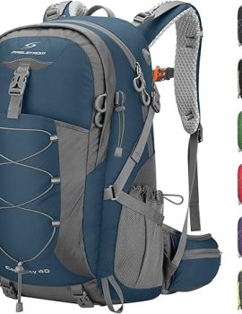 Maelstrom Hiking Backpack,Camping Backpack,40L Waterproof Hiking Daypack with Rain Cover,Lightweight Travel Backpack,Blue