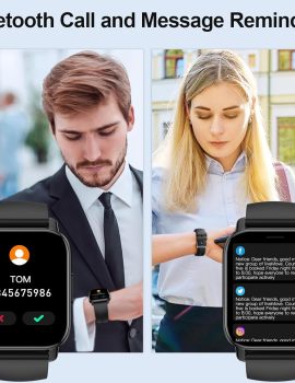 Smart Watch for Men Women with Bluetooth Call/Message Reminder, Fitness Watch 1.85″ Touch Screen, Watch Heart Rate/Sleep/Spo2/Calories/Steps Monitor, 112+ Sport Mode, Activity Tracker for Android/iOS